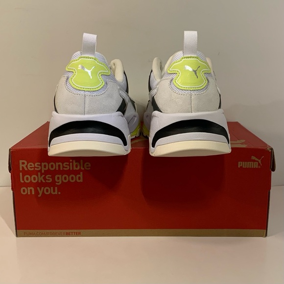 👟 [BRAND NEW] PUMA TRINITY WHITE LIME SHEEN MENS SHOES SIZE 14 SNEAKERS 👟 - Picture 10 of 12
